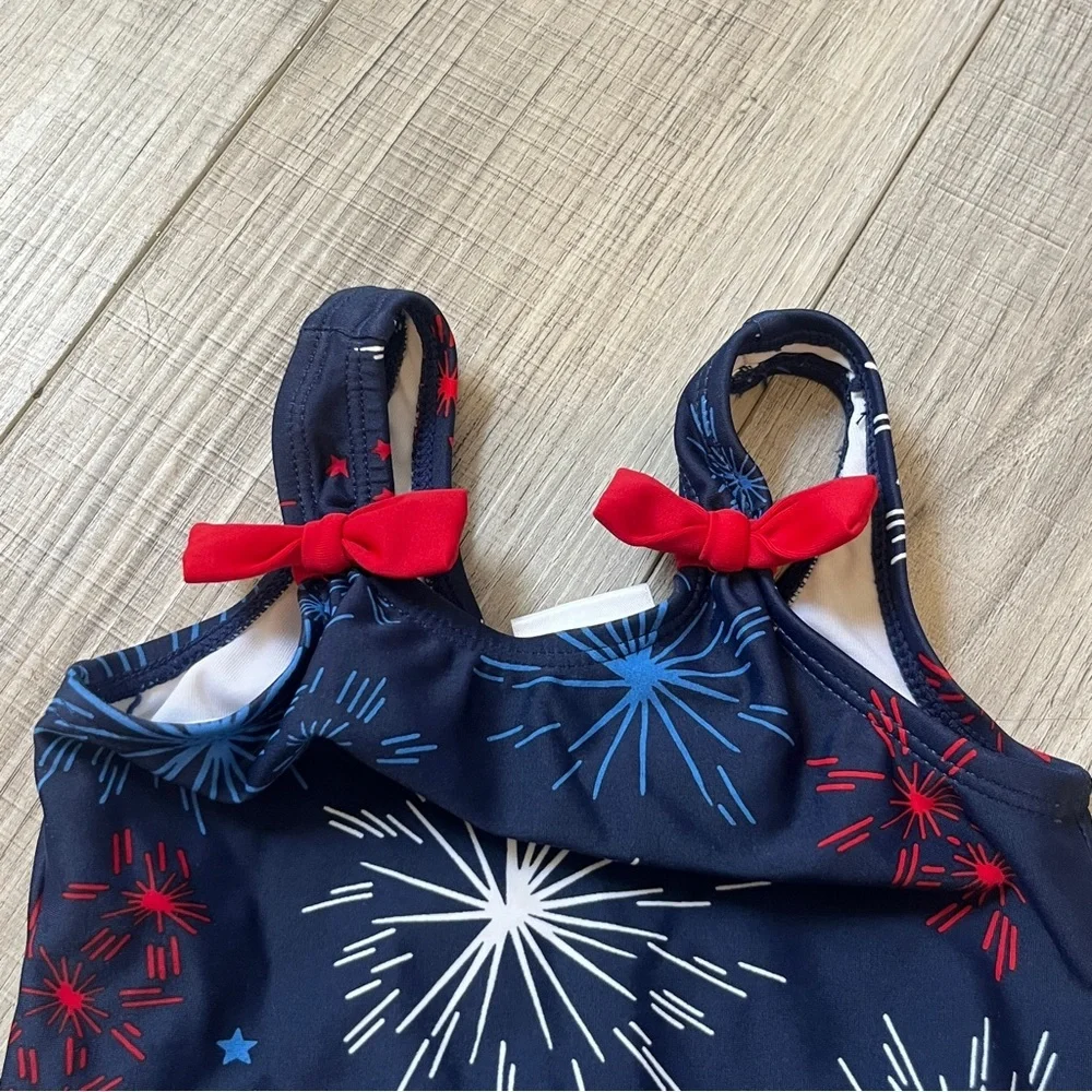Hanna Andersson Firework Swimsuit - 18-24M - Patriotic One-Piece Summer Beach